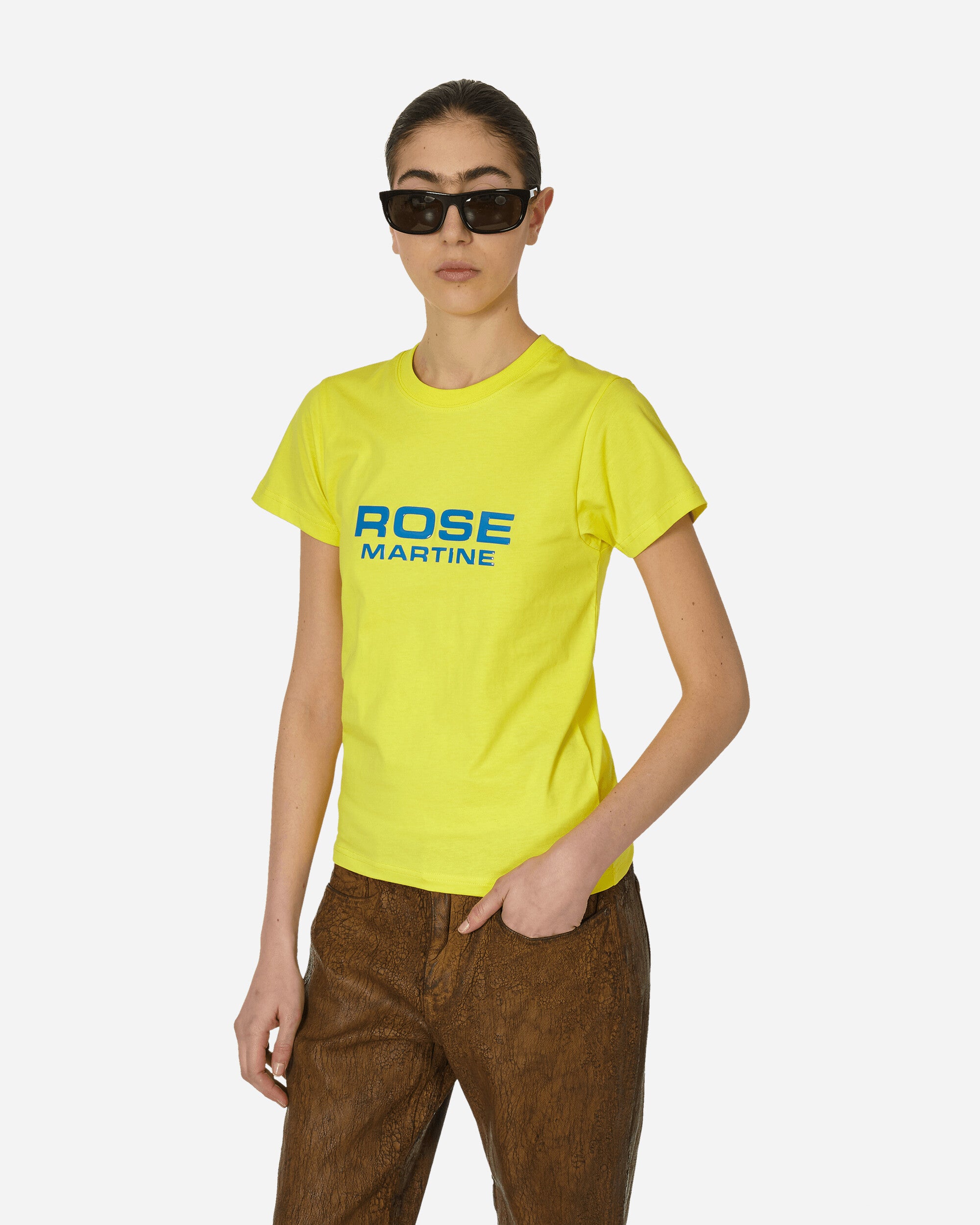 Martine Rose Shrunken T-Shirt Acid Yellow - Slam Jam® Official Store