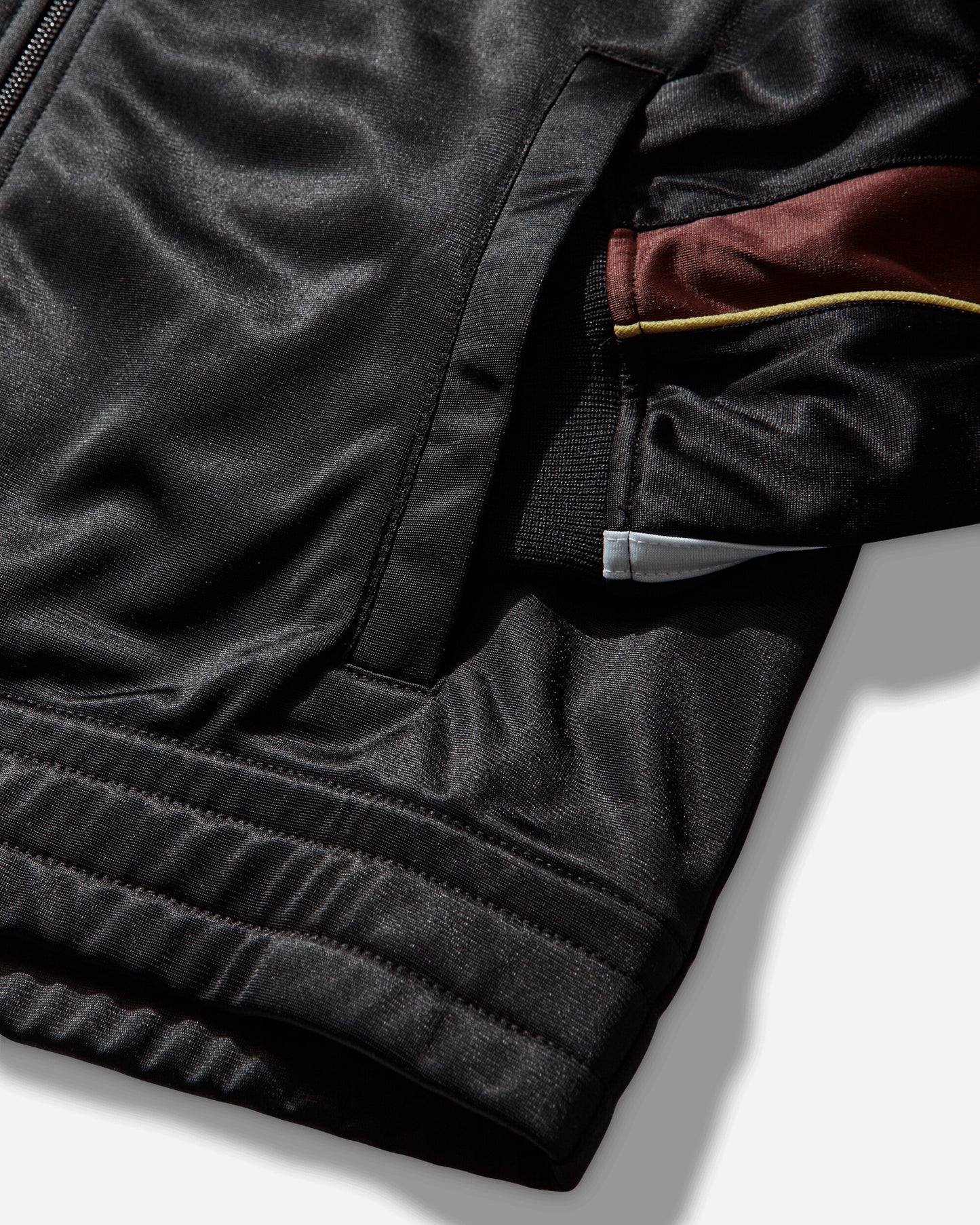 Martine Rose Shrunken Track Jacket Black/Burgundy Sweatshirts Track Tops 137JT18062