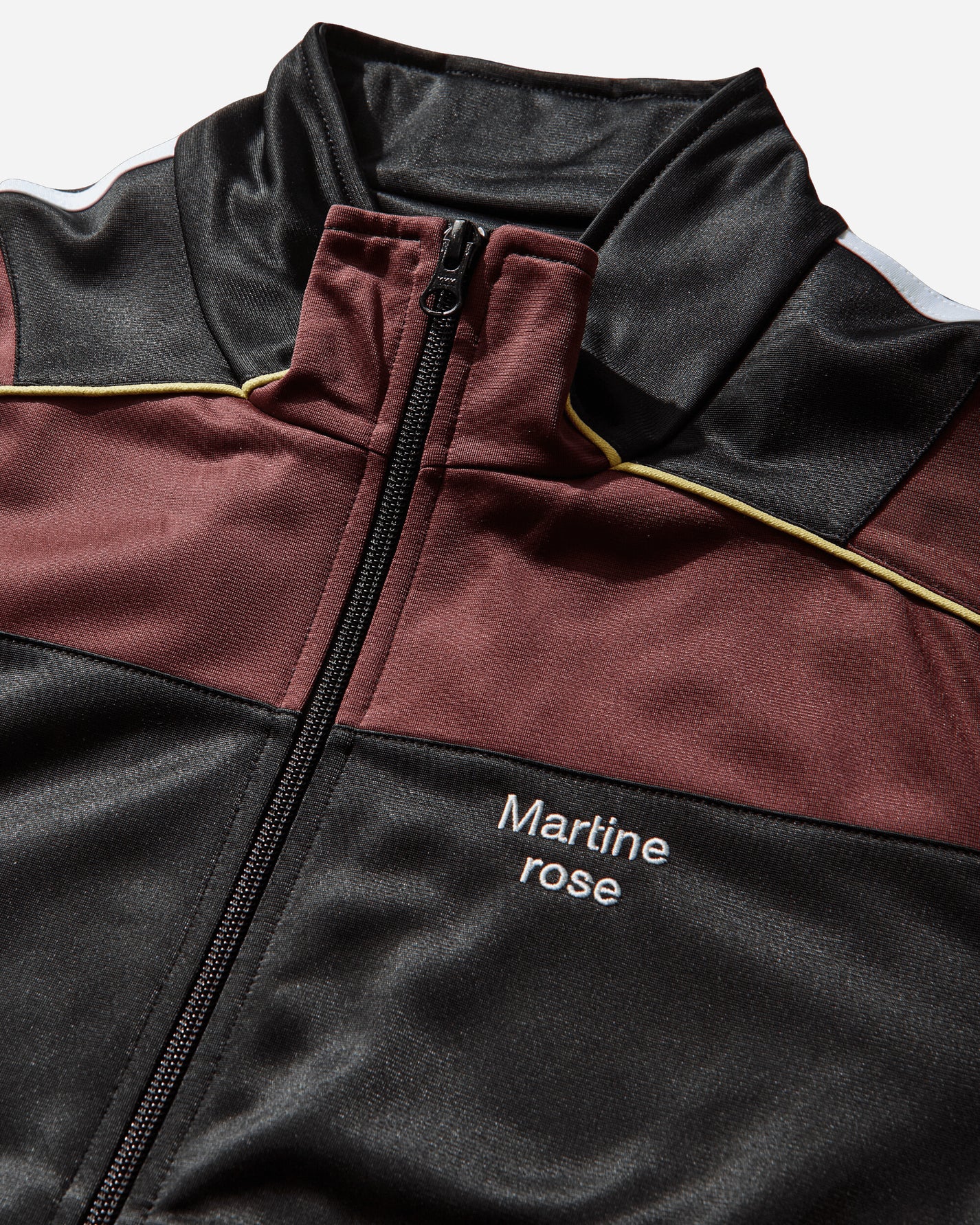 Martine Rose Shrunken Track Jacket Black/Burgundy Sweatshirts Track Tops 137JT18062