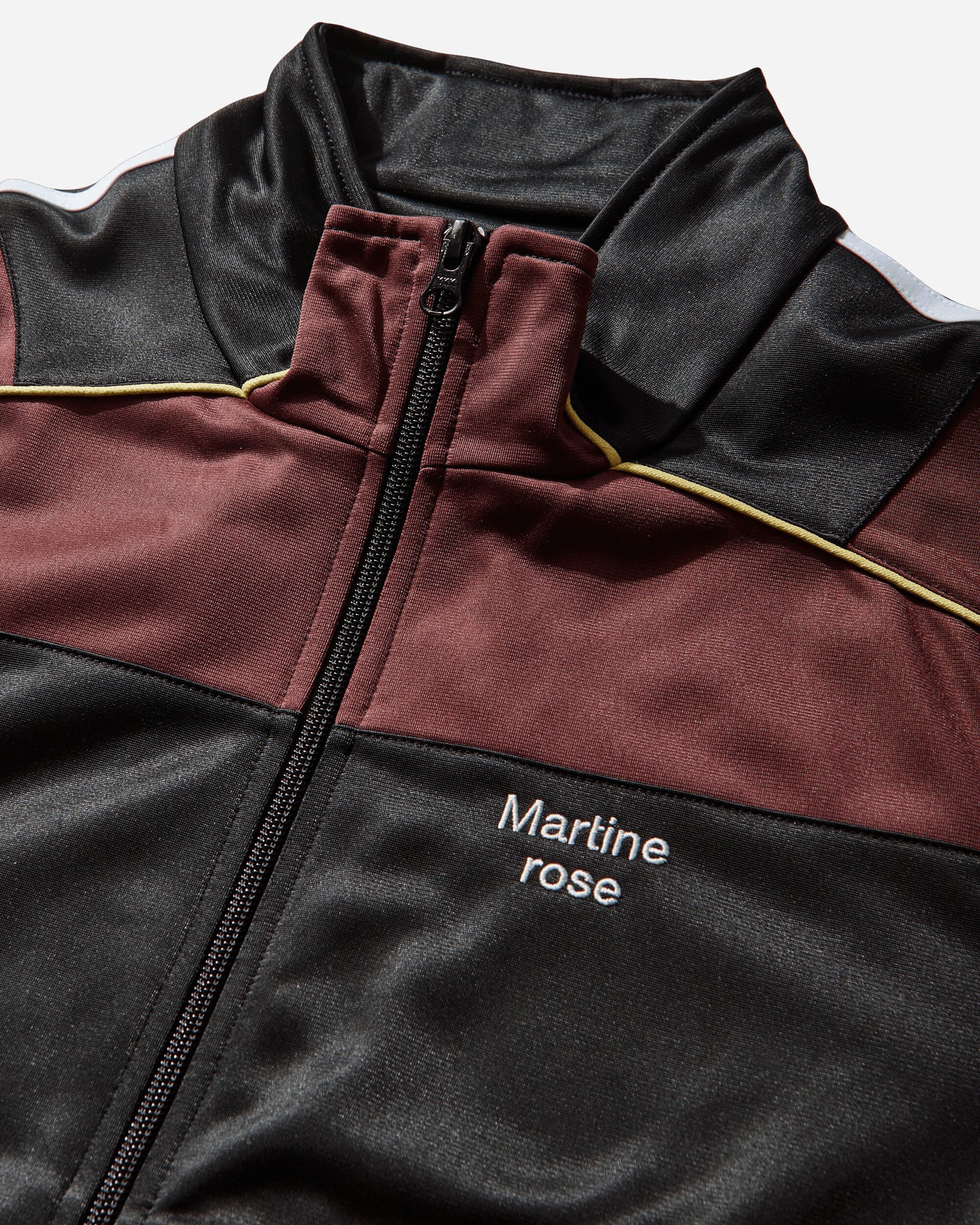 Martine Rose Shrunken Track Jacket Black/Burgundy Sweatshirts Track Tops 137JT18062