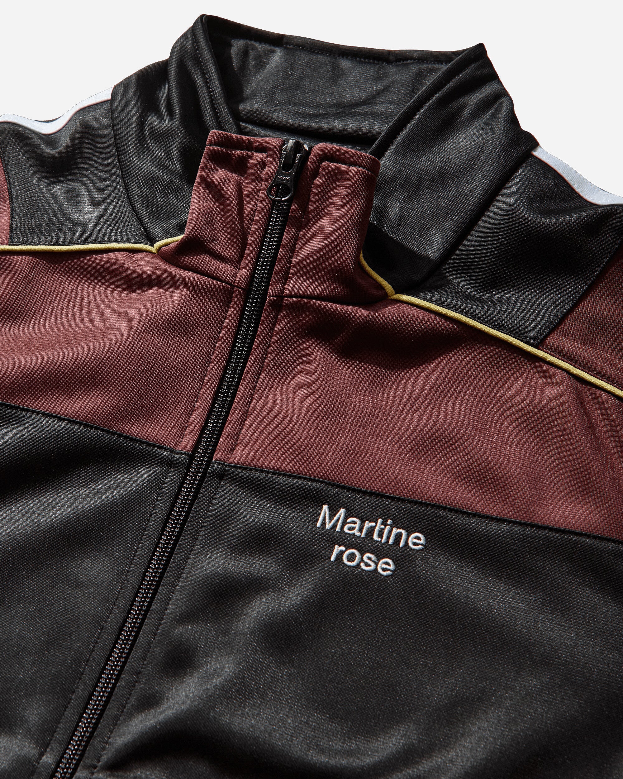 Martine Rose Shrunken Track Jacket Black/Burgundy Sweatshirts Track Tops 137JT18062