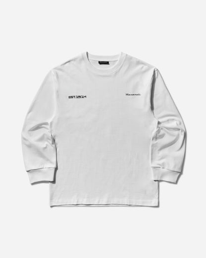Maserati Heritage Long Sleeve White T-Shirts Top BMMW007JY05 WTH0001