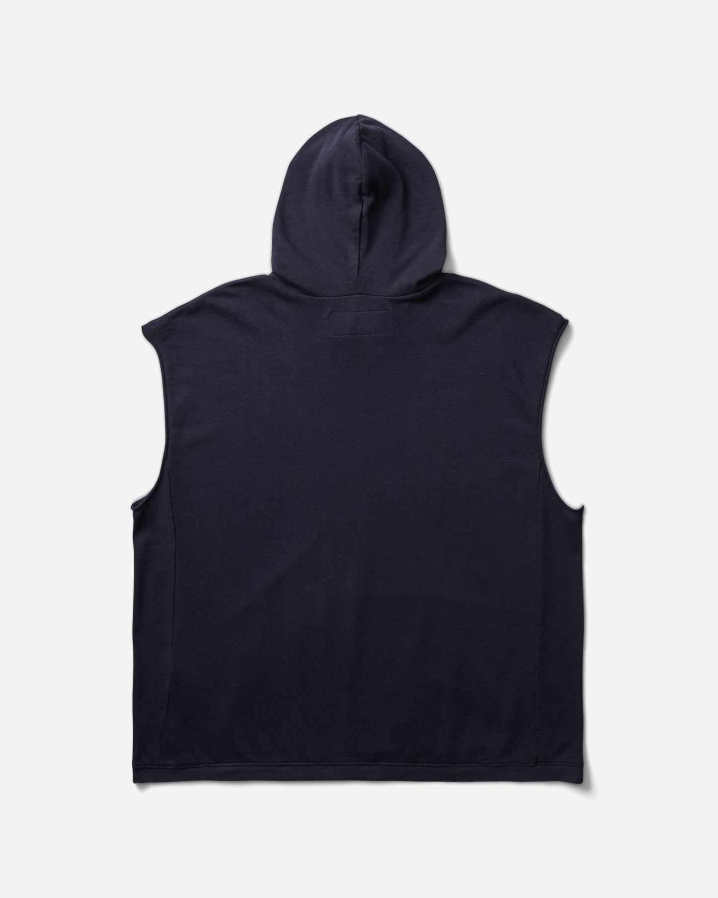 Mental Athletic Raw Cut Sleeveless Sweat Hoodie Baritone Blue Sweatshirts Hoodies ZBUW003JY03 BLU0053
