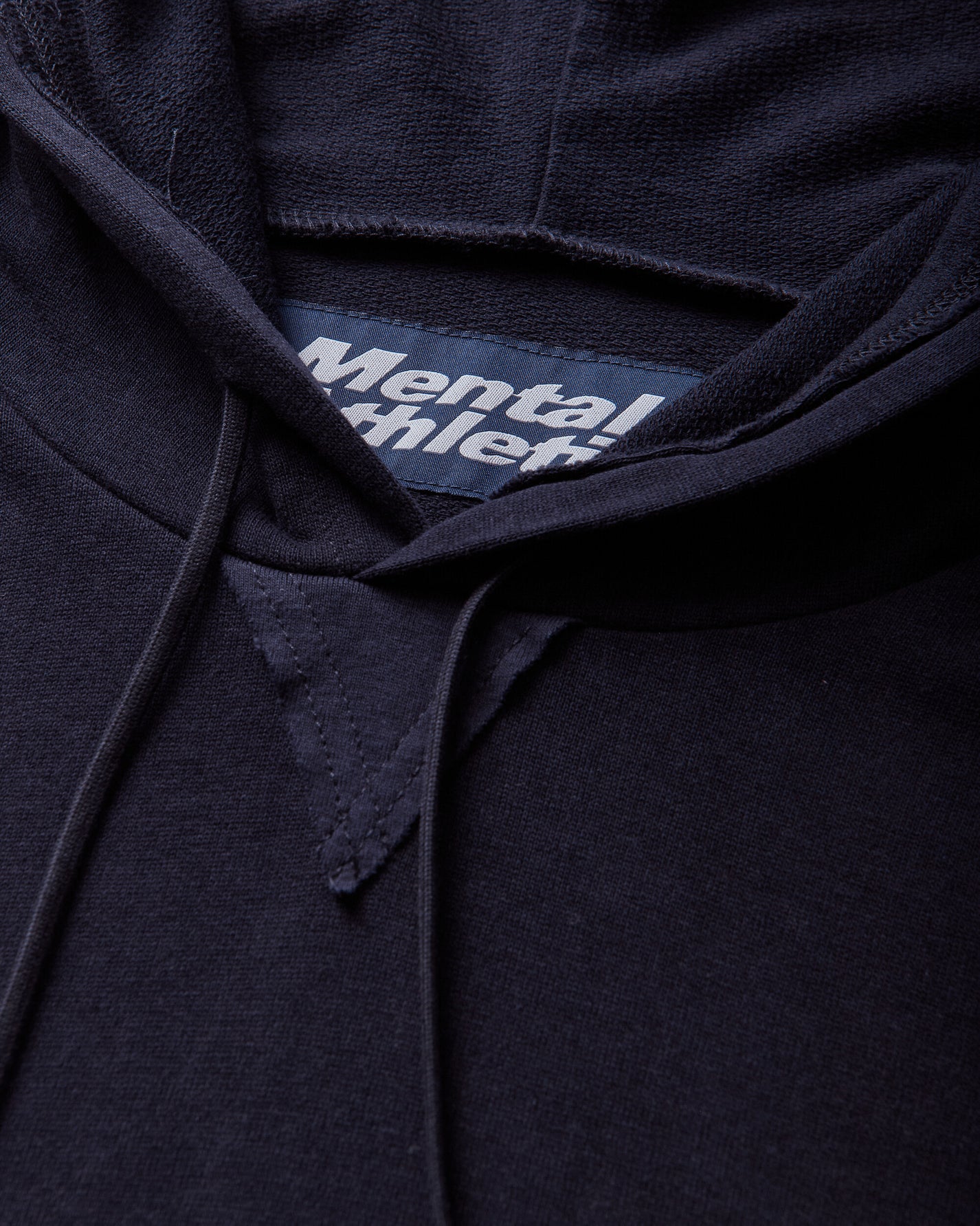 Mental Athletic Raw Cut Sleeveless Sweat Hoodie Baritone Blue Sweatshirts Hoodies ZBUW003JY03 BLU0053