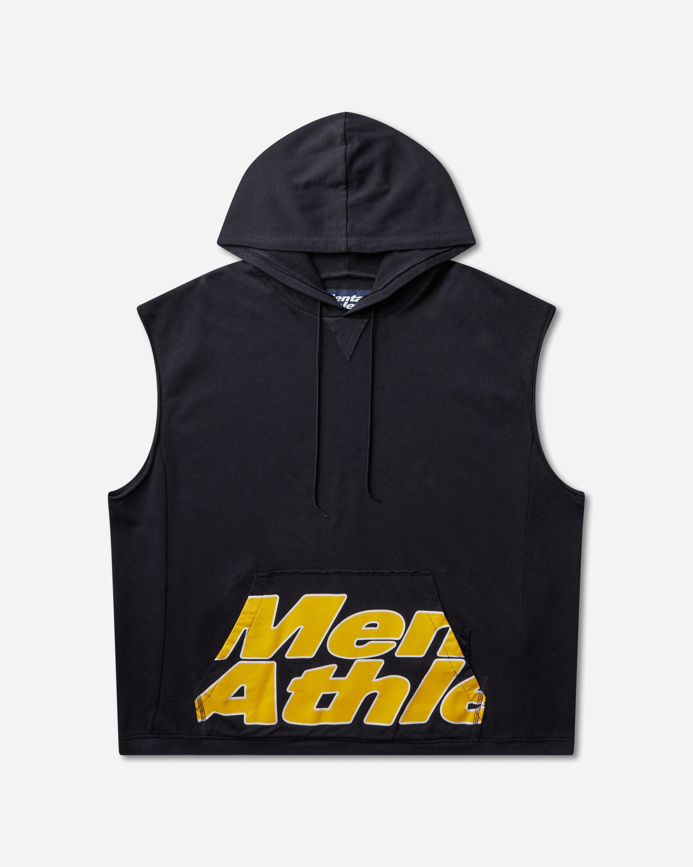 Mental Athletic Raw Cut Sleeveless Sweat Hoodie Baritone Blue Sweatshirts Hoodies ZBUW003JY03 BLU0053