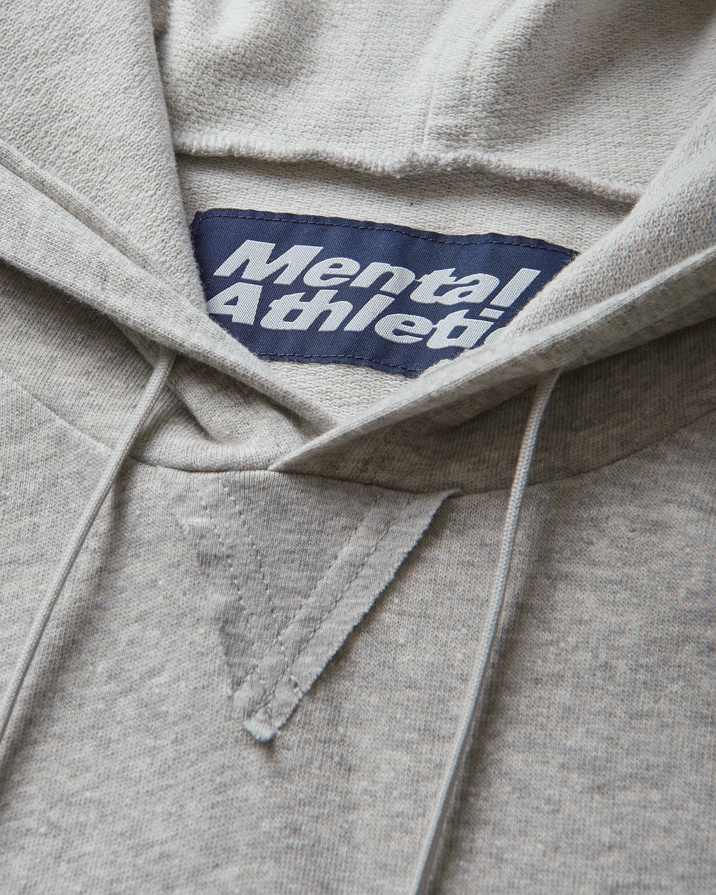 Mental Athletic Raw Cut Sleeveless Sweat Hoodie Grey Melange Sweatshirts Hoodies ZBUW004JY04 GRY0404