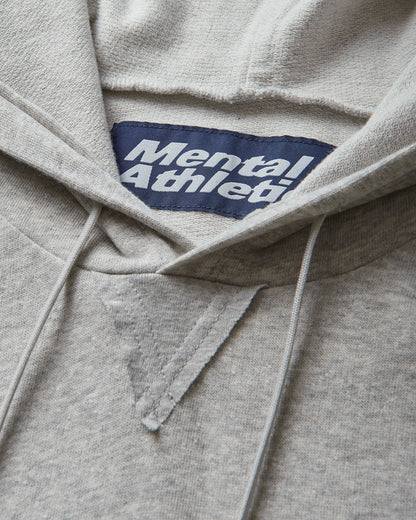 Mental Athletic Raw Cut Sleeveless Sweat Hoodie Grey Melange Sweatshirts Hoodies ZBUW004JY04 GRY0404