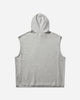 Mental Athletic Raw Cut Sleeveless Sweat Hoodie Grey Melange Sweatshirts Hoodies ZBUW004JY04 GRY0404