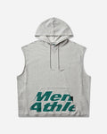 Mental Athletic Raw Cut Sleeveless Sweat Hoodie Grey Melange Sweatshirts Hoodies ZBUW004JY04 GRY0404