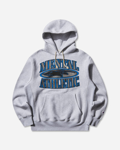 Mental Athletic Wolf Hoodie Grey Melange Sweatshirts Hoodies ZBMW030JY23 GRY0404