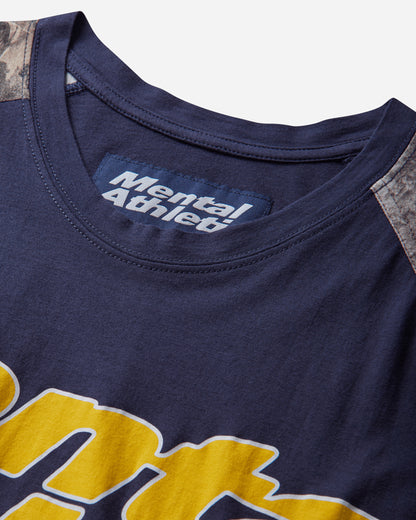 Mental Athletic Short Sleeve Raglan T Shirt Baritone Blue T-Shirts Top ZBMW048JY41 BLU0053