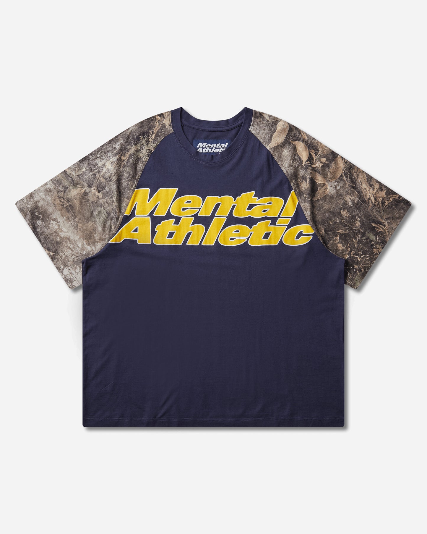 Mental Athletic Short Sleeve Raglan T Shirt Baritone Blue T-Shirts Top ZBMW048JY41 BLU0053