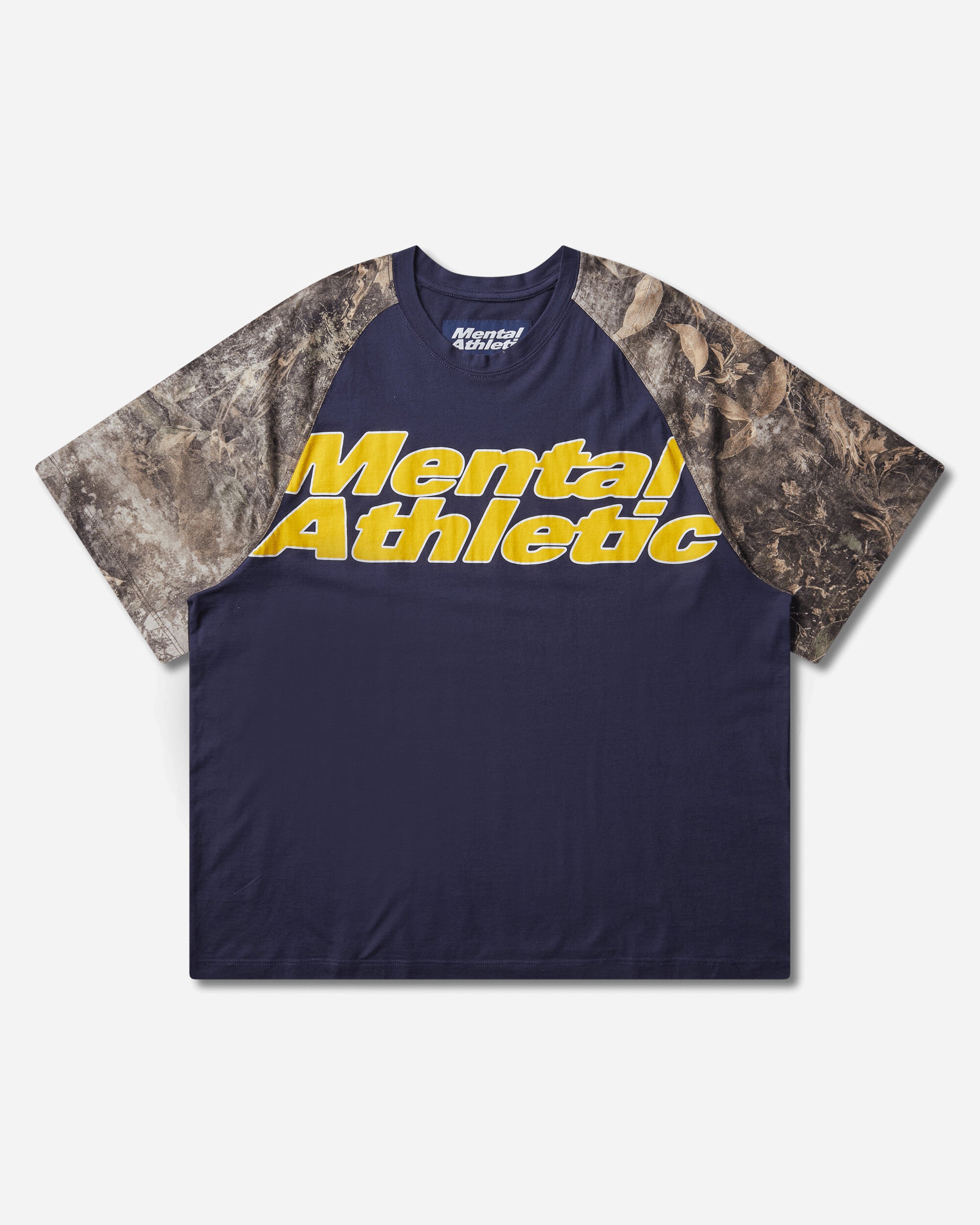 Mental Athletic Short Sleeve Raglan T Shirt Baritone Blue T-Shirts Top ZBMW048JY41 BLU0053