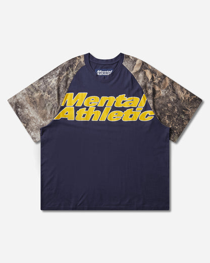 Mental Athletic Short Sleeve Raglan T Shirt Baritone Blue T-Shirts Top ZBMW048JY41 BLU0053