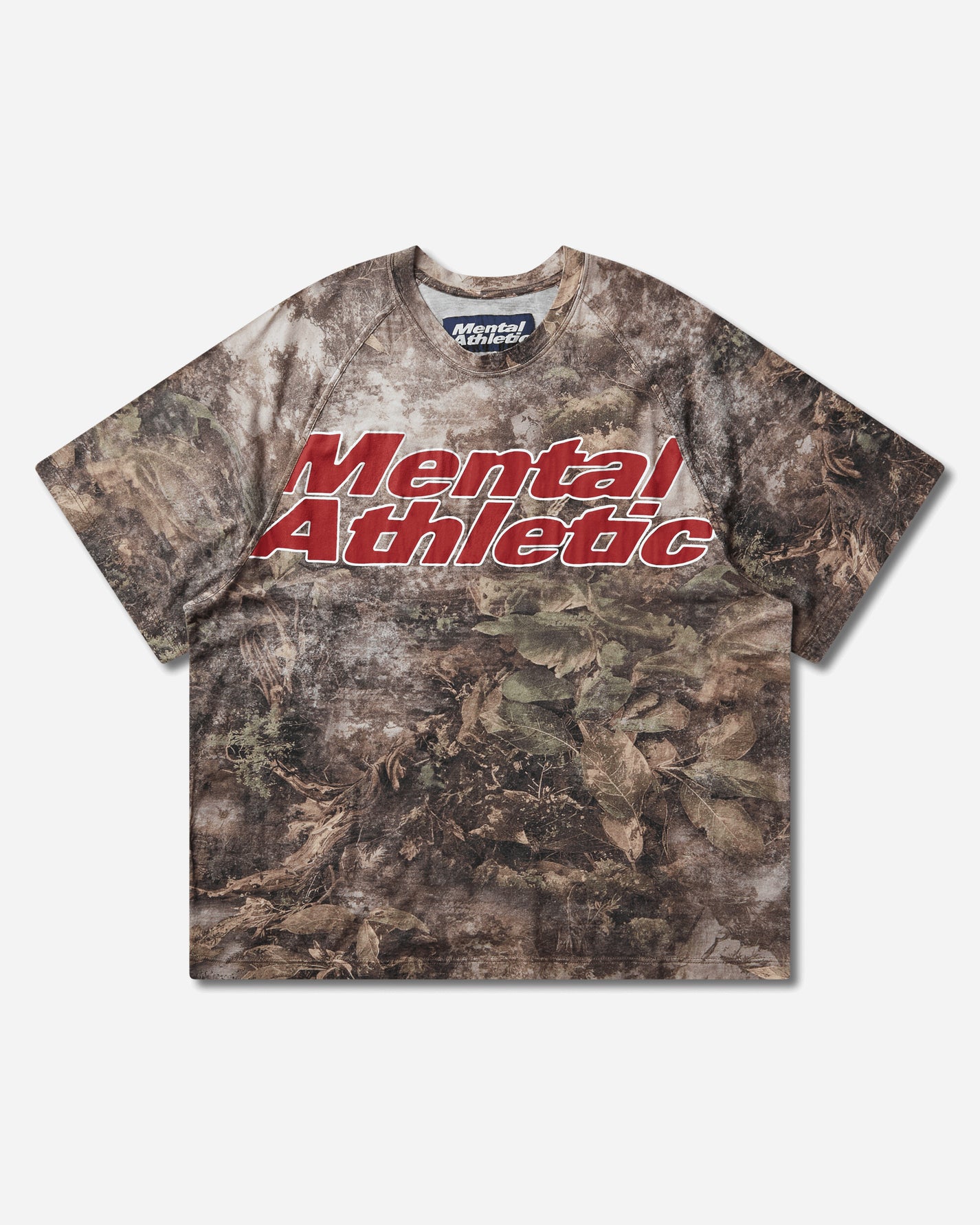 Mental Athletic Short Sleeve Raglan T Shirt Camouflage T-Shirts Top ZBMW016JY11 GRN0027