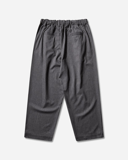 Metalwood Studio Elastic Waist Baggy Pant Grey Pinstripe Pants Casual MWS25-08-103 GRYP