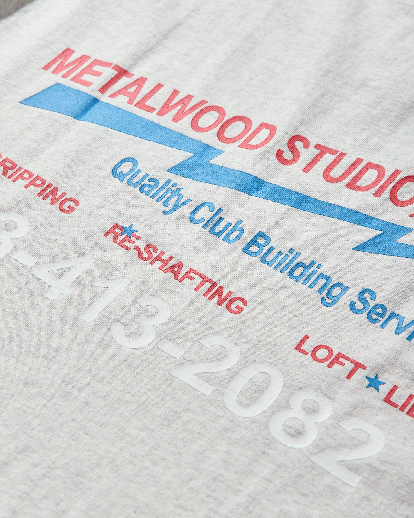 Metalwood Studio Club Building Tshirt Heather Grey T-Shirts Shortsleeve MWS25-03-102 HGRY