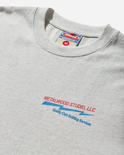 Metalwood Studio Club Building Tshirt Heather Grey T-Shirts Shortsleeve MWS25-03-102 HGRY