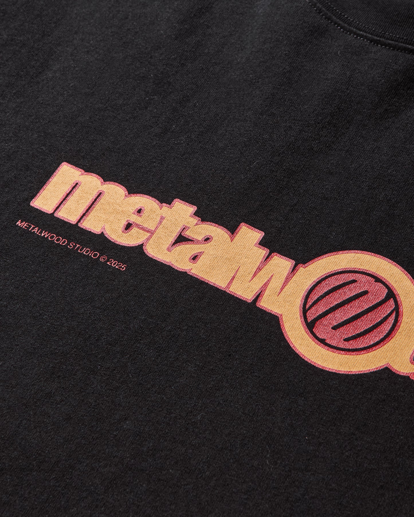 Metalwood Studio Word Longsleeve T Shirt Black T-Shirts Shortsleeve MWS25-03-107 BLK