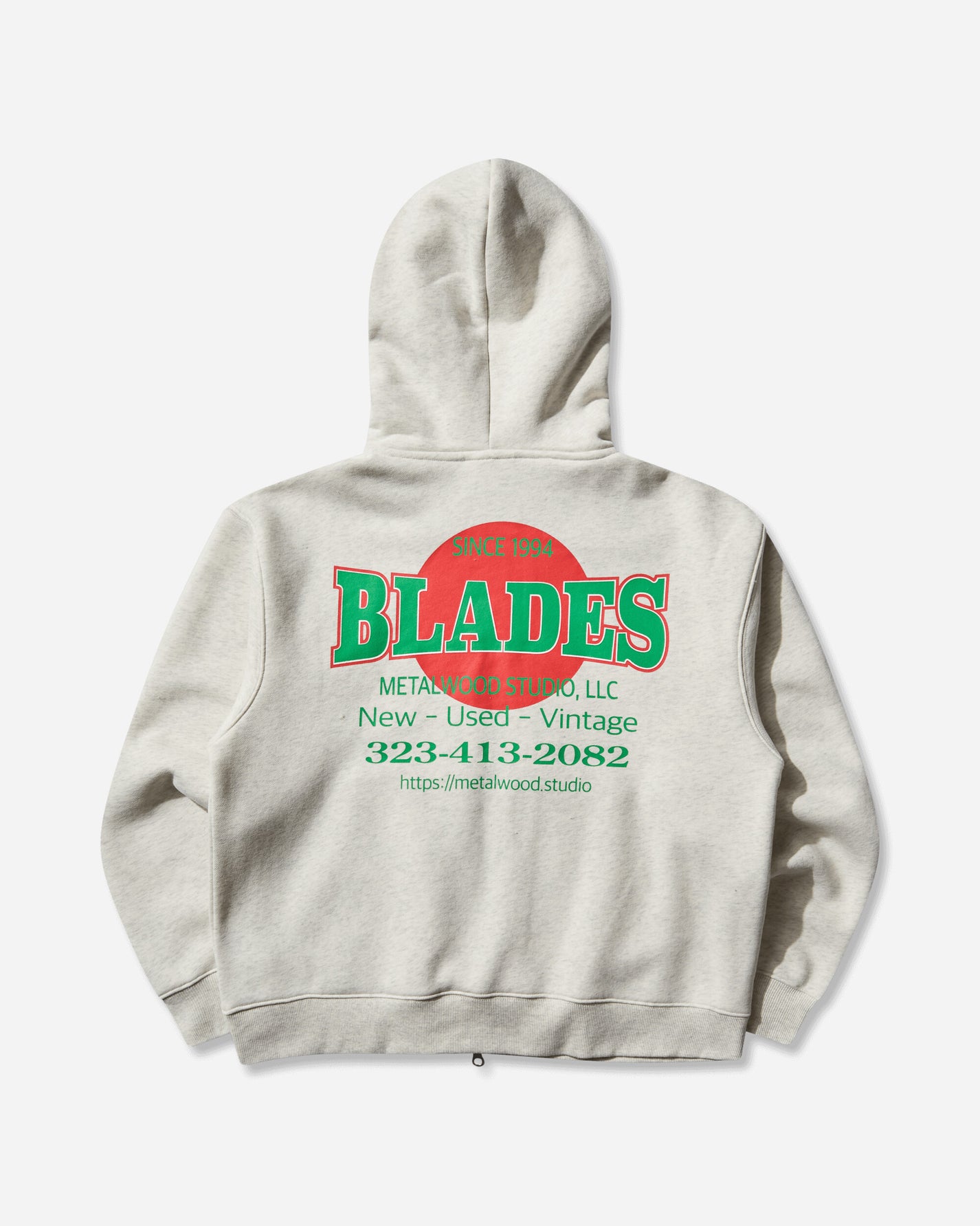 Metalwood Studio Blades Gym Zip Hooded Sweatshirt Heather Grey Sweatshirts Zip-Ups MWS25-06-106 HGRY