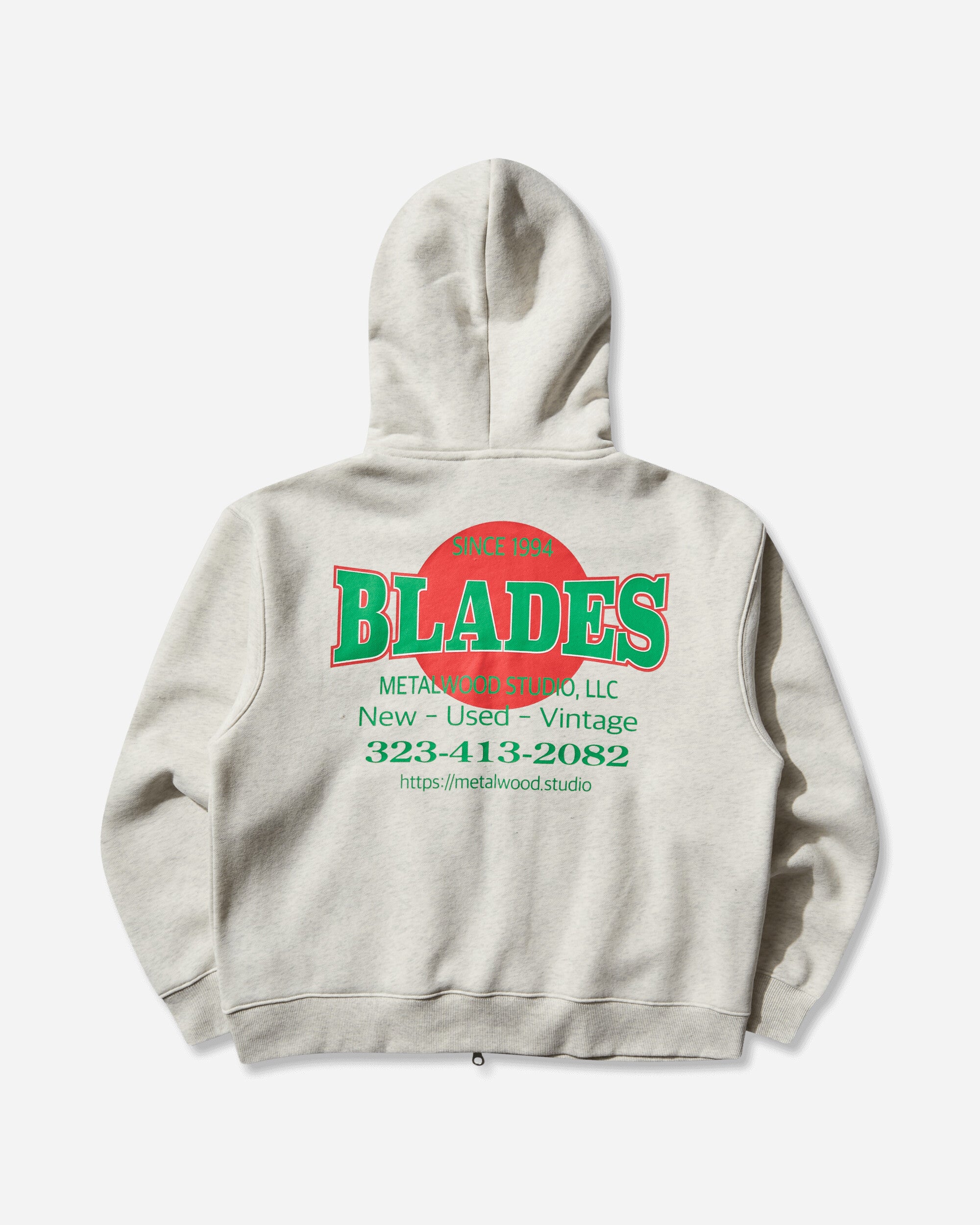 Metalwood Studio Blades Gym Zip Hooded Sweatshirt Heather Grey Sweatshirts Zip-Ups MWS25-06-106 HGRY