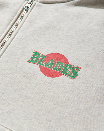 Metalwood Studio Blades Gym Zip Hooded Sweatshirt Heather Grey Sweatshirts Zip-Ups MWS25-06-106 HGRY