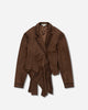 Miista Wmns Steph Tan Wrapped Leather Jacket Tan Coats and Jackets Leather Jackets ML-1672 TAN