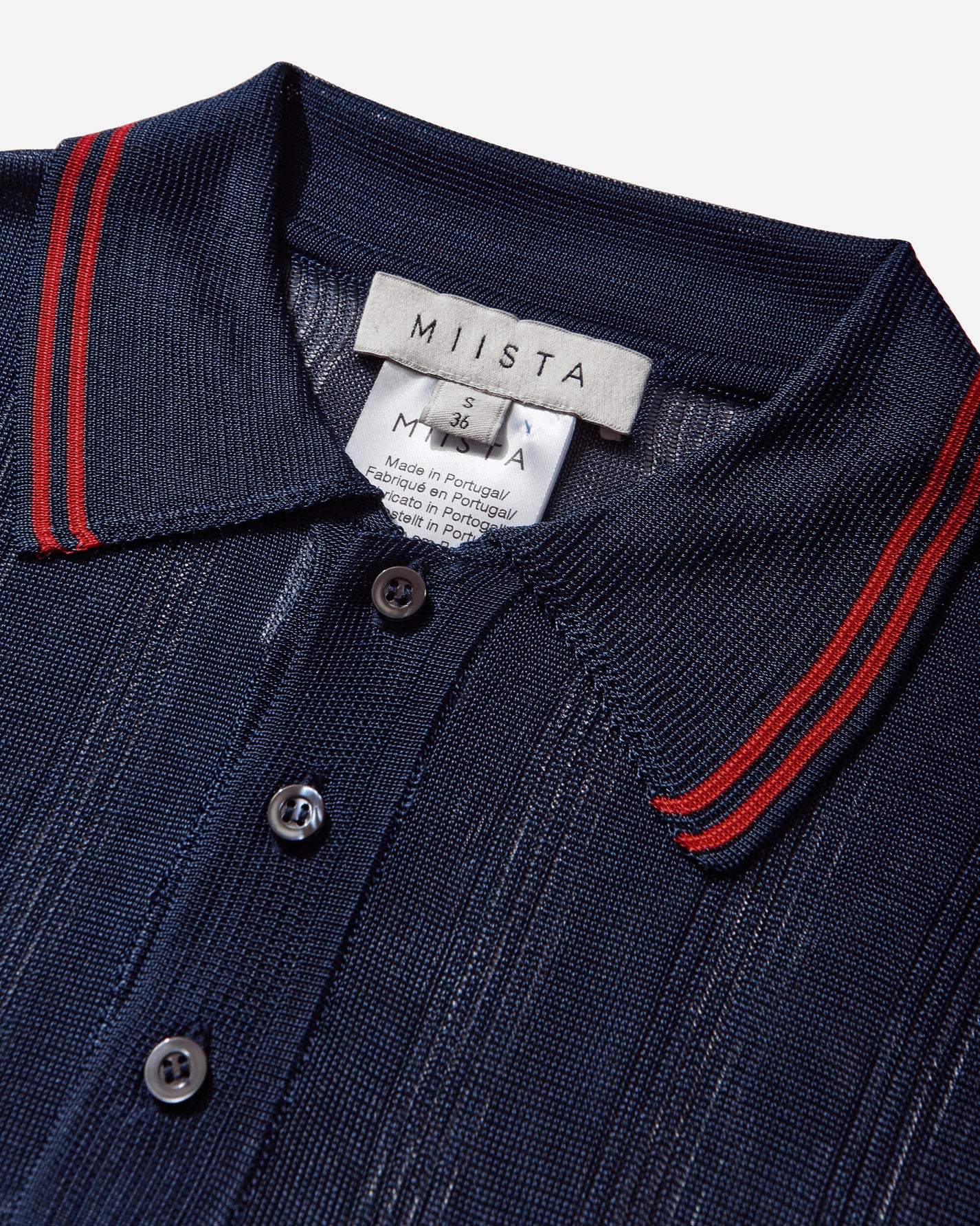 Miista Wmns Rufa Deep Blue Polo Knitted Jumper Deep Blue Knitwears Sweaters ML-1639 BLUE