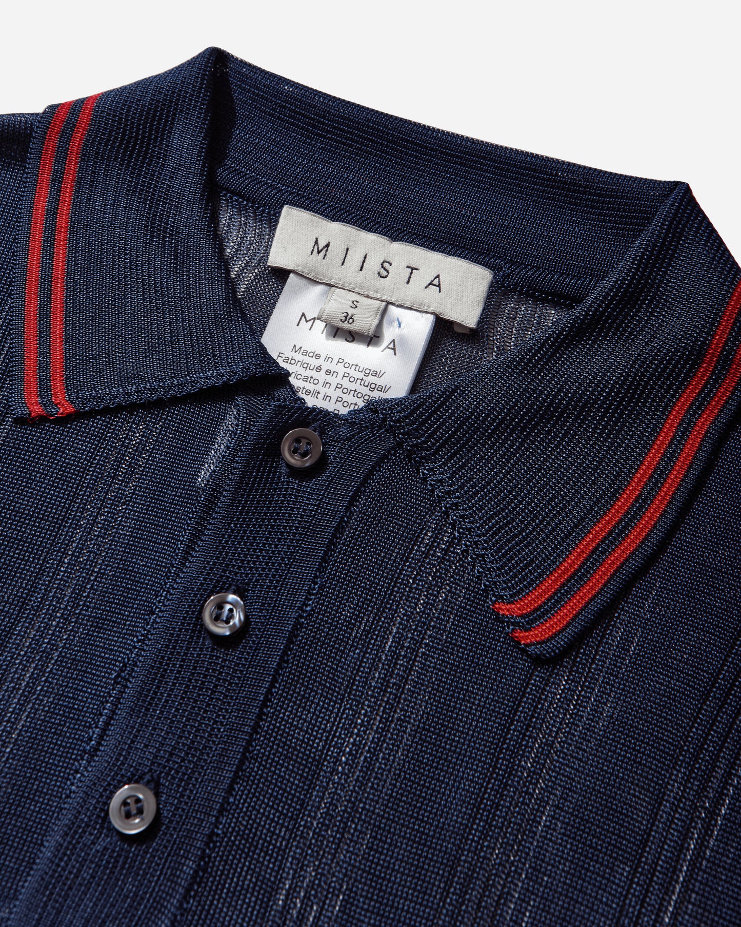 Miista Wmns Rufa Deep Blue Polo Knitted Jumper Deep Blue Knitwears Sweaters ML-1639 BLUE
