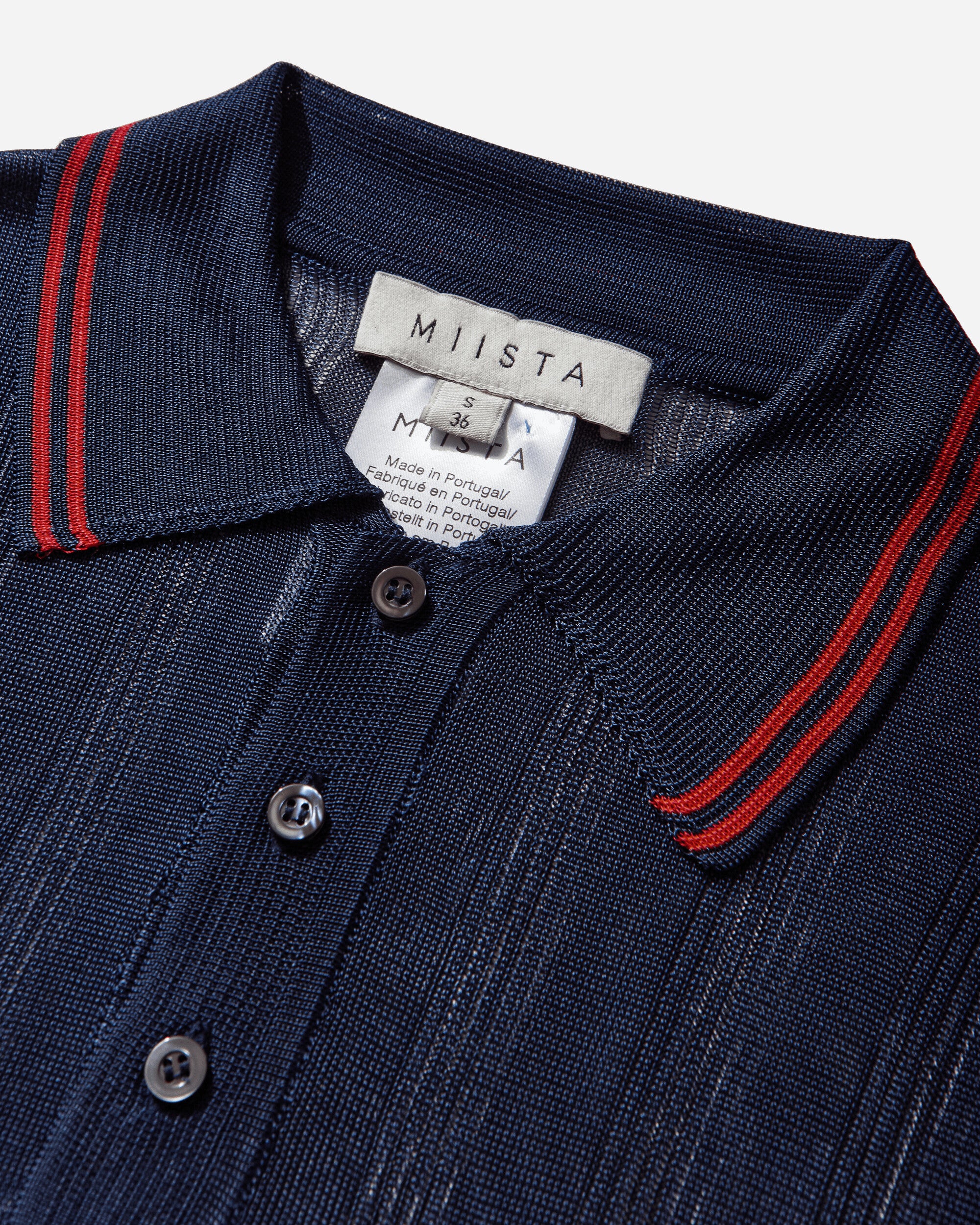 Miista Wmns Rufa Deep Blue Polo Knitted Jumper Deep Blue Knitwears Sweaters ML-1639 BLUE