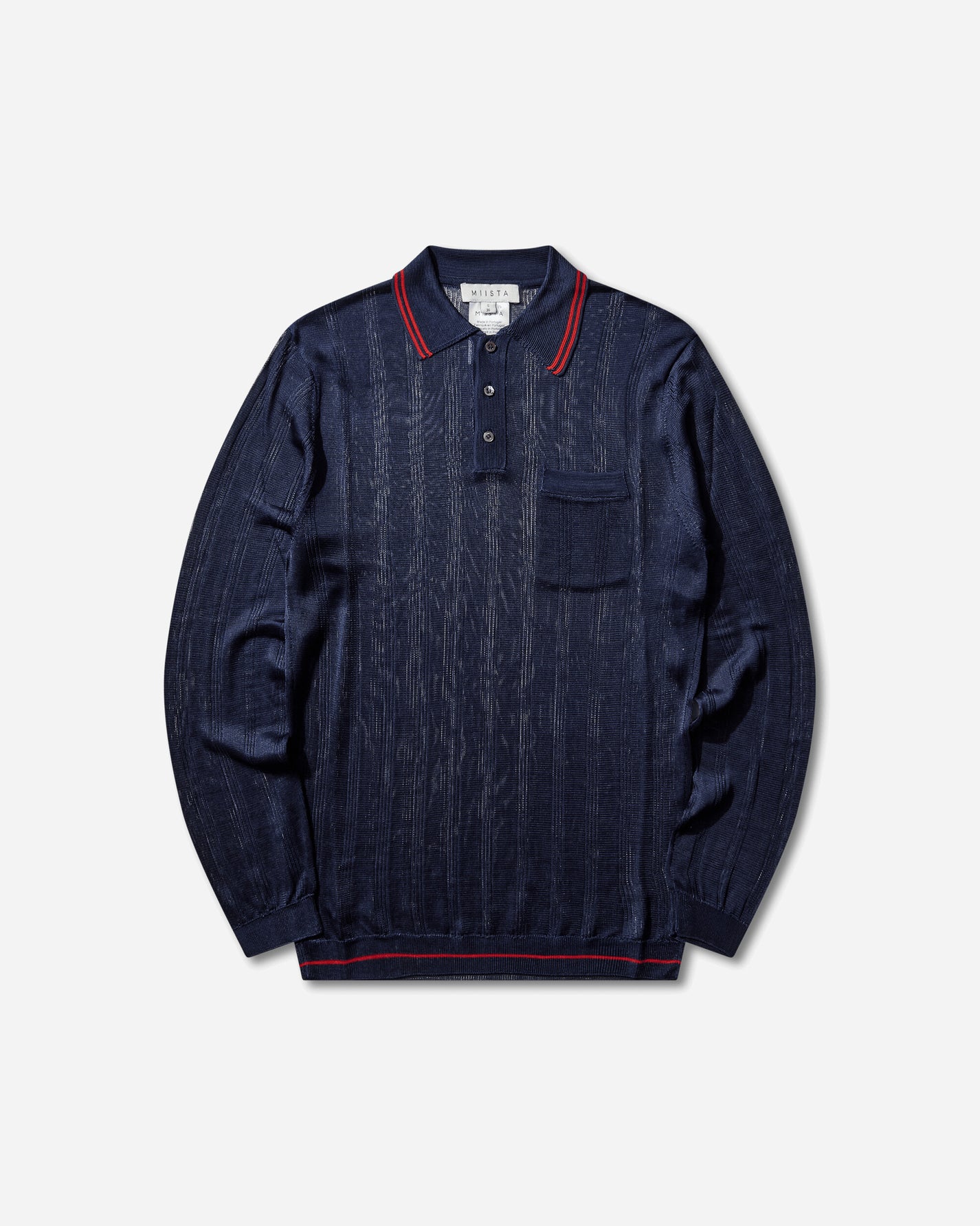 Miista Wmns Rufa Deep Blue Polo Knitted Jumper Deep Blue Knitwears Sweaters ML-1639 BLUE
