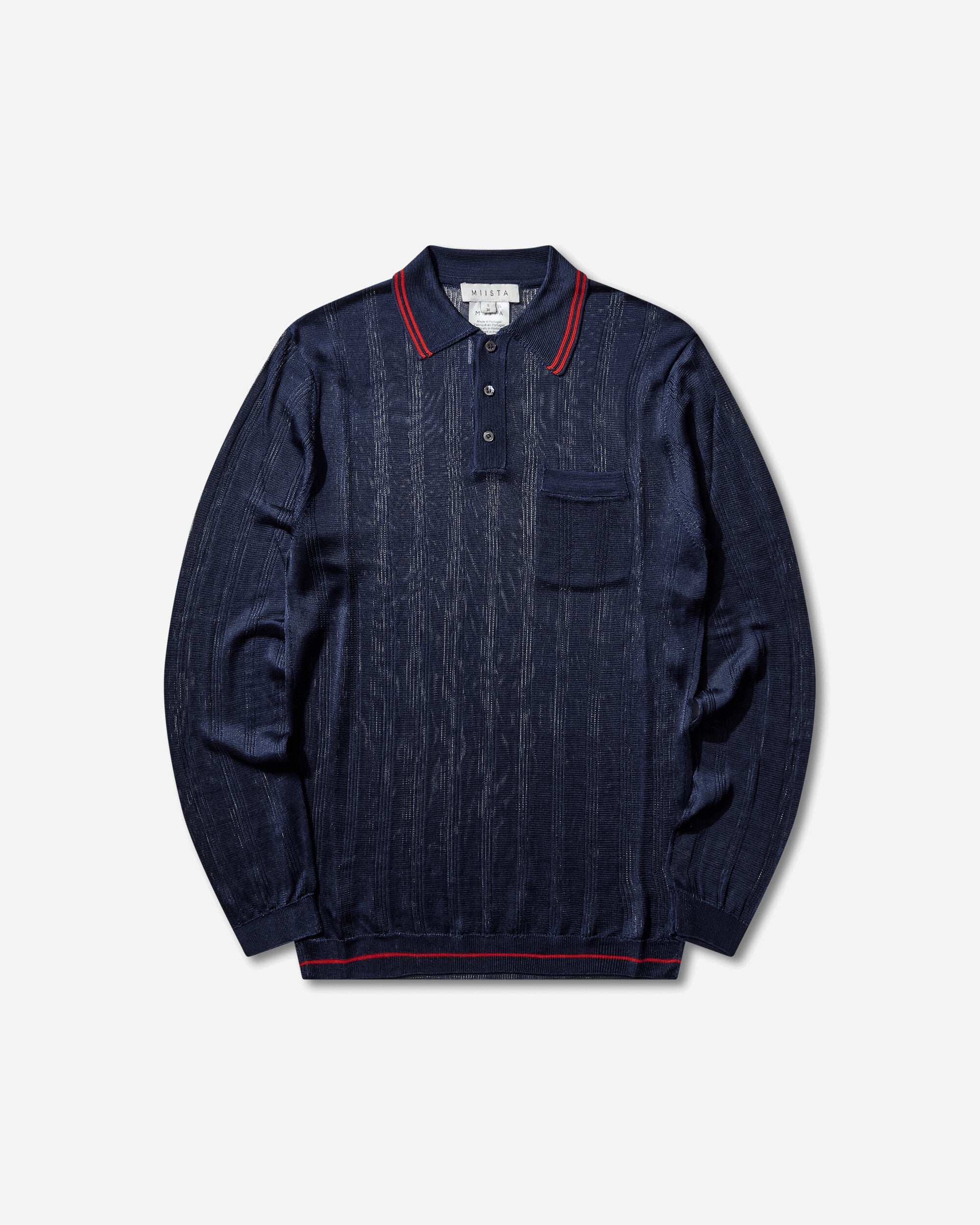 Miista Wmns Rufa Deep Blue Polo Knitted Jumper Deep Blue Knitwears Sweaters ML-1639 BLUE