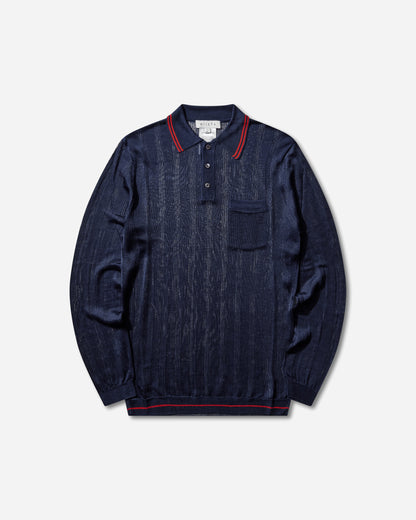 Miista Wmns Rufa Deep Blue Polo Knitted Jumper Deep Blue Knitwears Sweaters ML-1639 BLUE