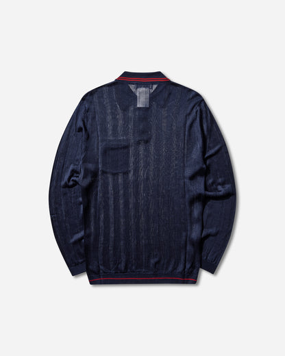 Miista Wmns Rufa Deep Blue Polo Knitted Jumper Deep Blue Knitwears Sweaters ML-1639 BLUE