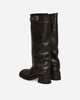 Miista Wmns Kristel Brown Tall Boots Brushed Brown Boots Biker Boots E8-3995 BRSHDBRWN