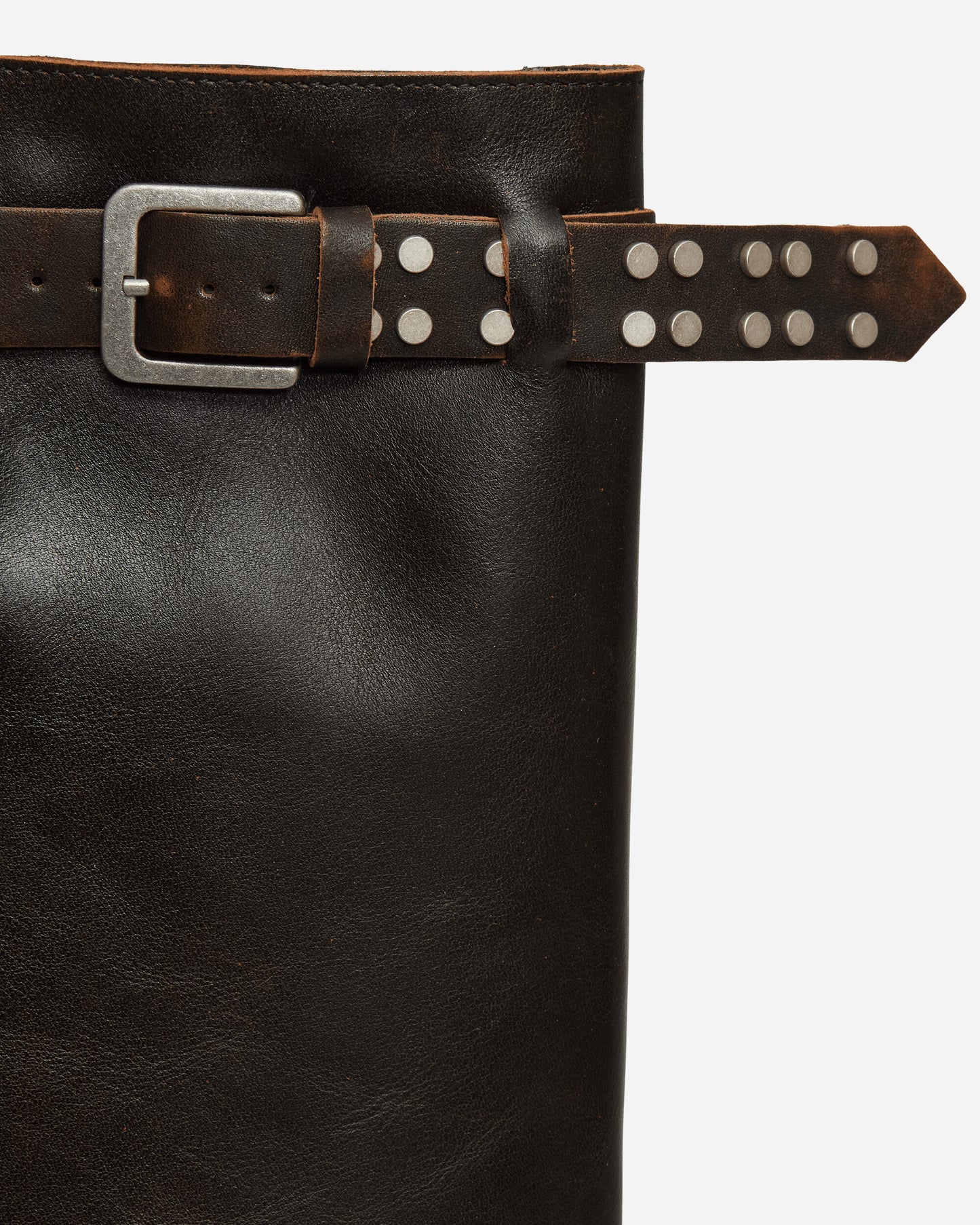 Miista Wmns Kristel Brown Tall Boots Brushed Brown Boots Biker Boots E8-3995 BRSHDBRWN