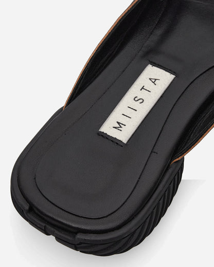 Miista Wmns Yachay Black Slide Sandals Black  Sandals and Slides Sandals and Mules MI-6089 Black
