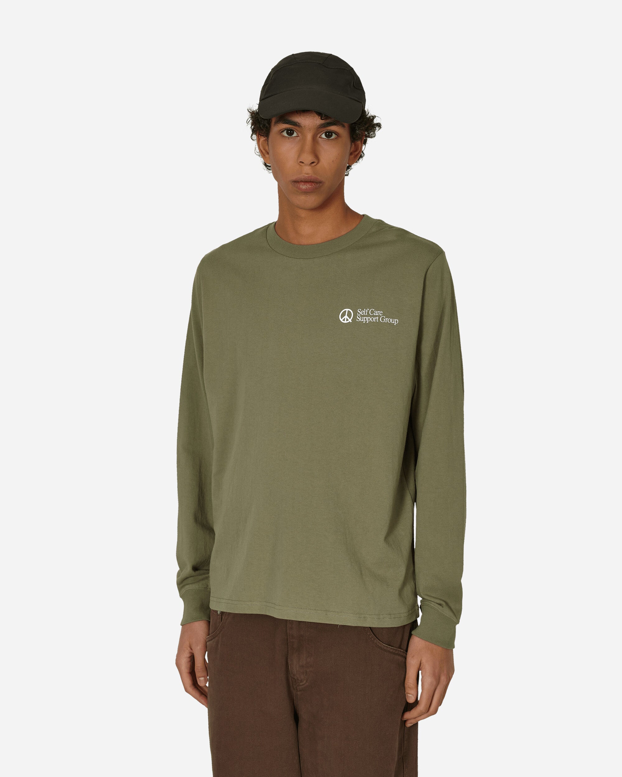 Museum of Peace & Quiet Support Group Longsleeve T-Shirt Olive