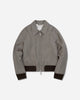 NVRFRGT Zip Up Padded Short Bomber Jacket Taupe Melange Coats and Jackets Bomber Jackets NF262J02 TAUPE MELANGE