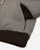NVRFRGT Zip Up Padded Short Bomber Jacket Taupe Melange Coats and Jackets Bomber Jackets NF262J02 TAUPE MELANGE