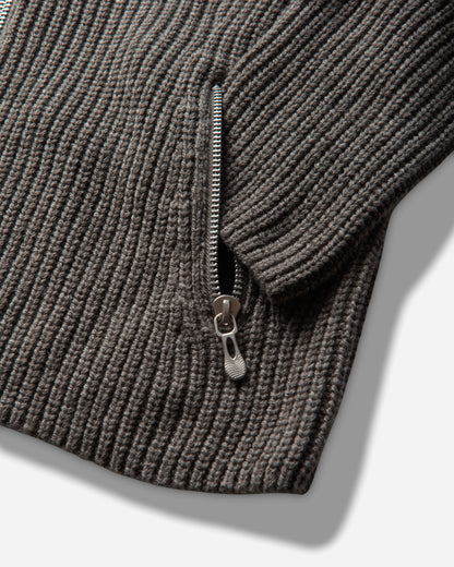 NVRFRGT Drivers Zip Up Sweater Taupe Melange Knitwears Cardigans NF262K03  TAUPE MELANGE