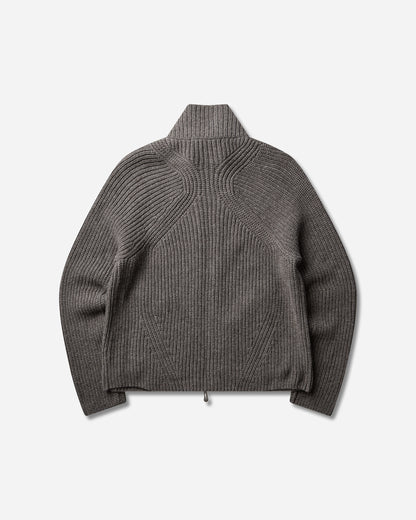 NVRFRGT Drivers Zip Up Sweater Taupe Melange Knitwears Cardigans NF262K03  TAUPE MELANGE