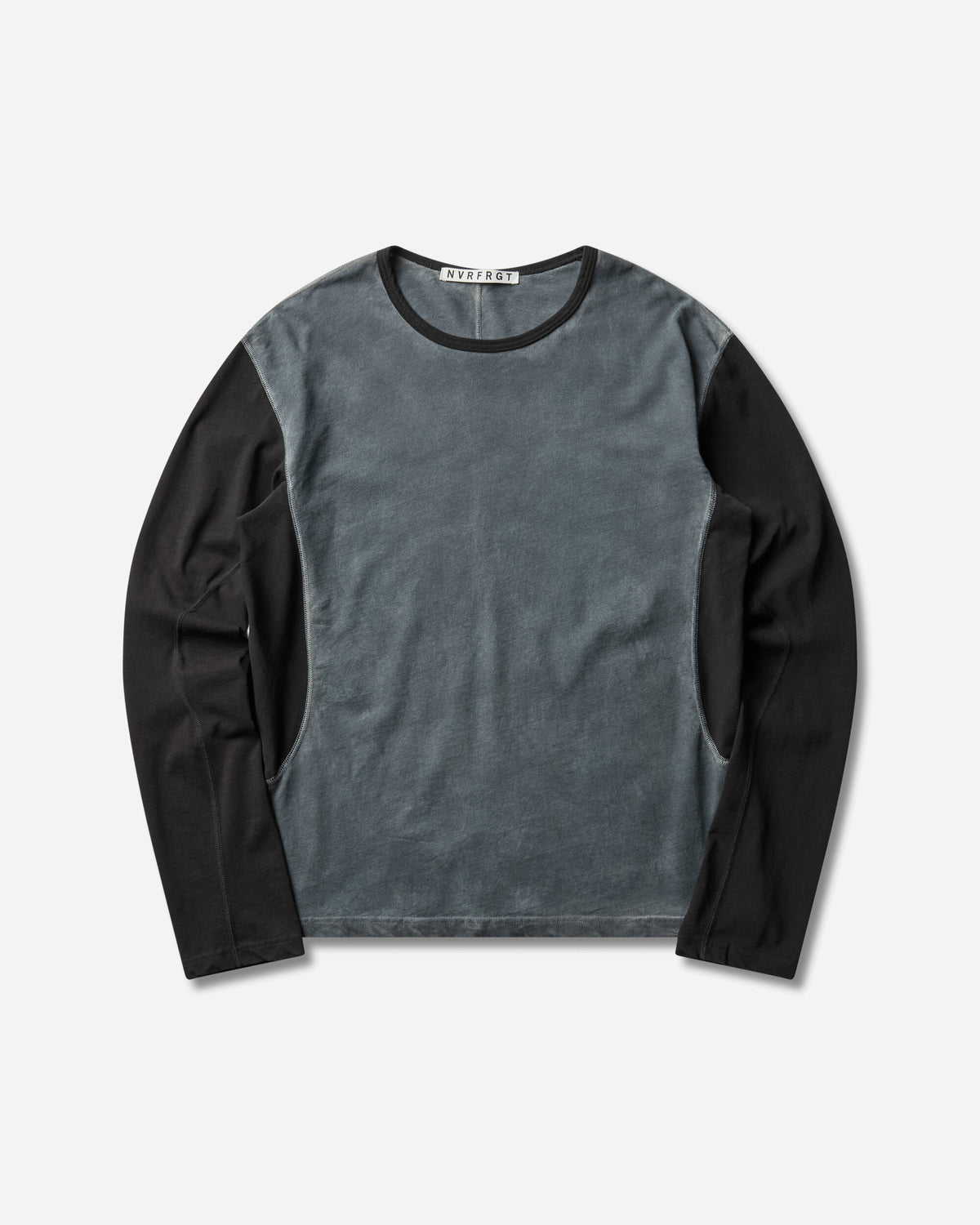 NVRFRGT Dirty Dyed Long Sleeve Baseball T Shirt Midnight T-Shirts Longsleeve NF262T06 MIDNIGHT