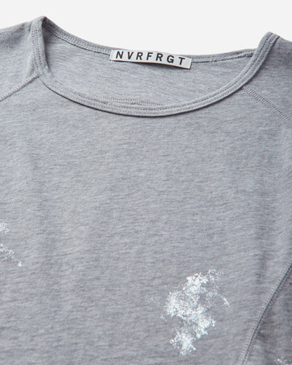 NVRFRGT Foil Paint Splatter Long Sleeve T Shirt H Gray T-Shirts Longsleeve NF262T07 HGRAY