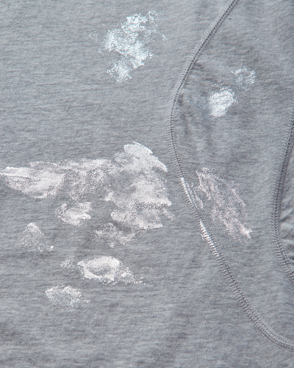 NVRFRGT Foil Paint Splatter Long Sleeve T Shirt H Gray T-Shirts Longsleeve NF262T07 HGRAY