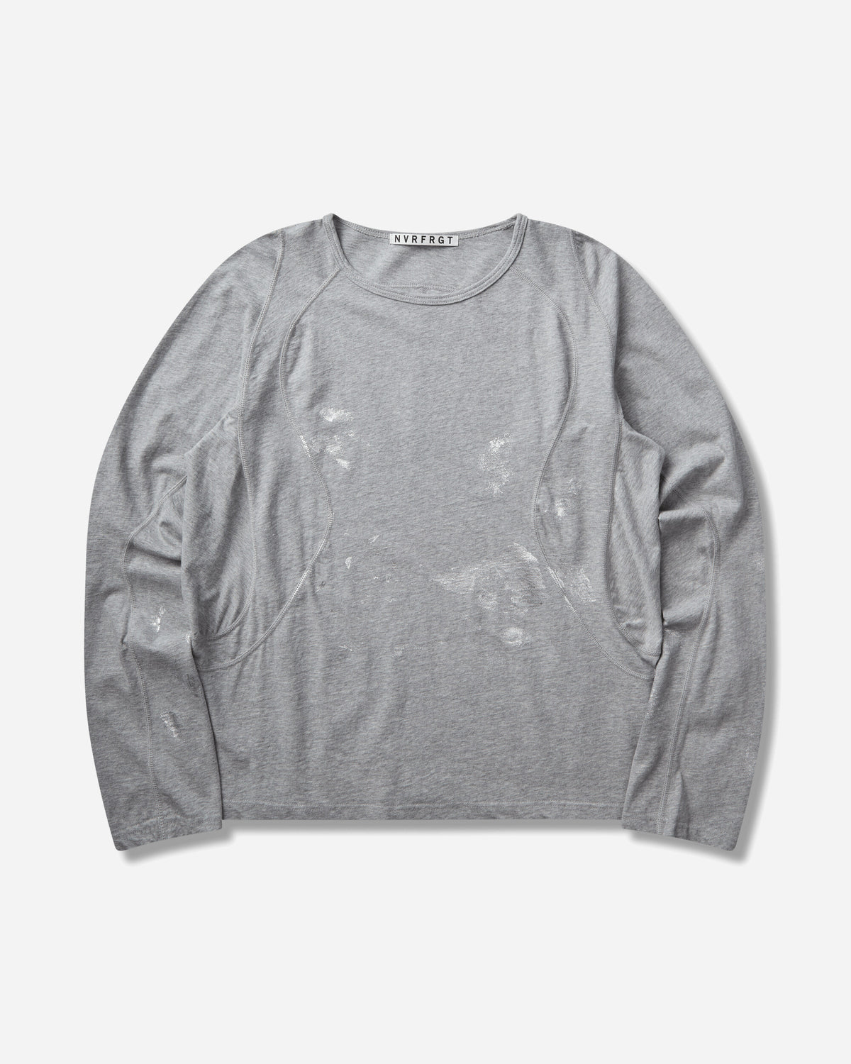 NVRFRGT Foil Paint Splatter Long Sleeve T Shirt H Gray T-Shirts Longsleeve NF262T07 HGRAY