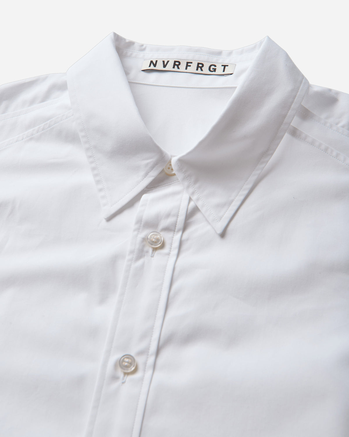 NVRFRGT Panelled Utility Dress Shirt White Shirts Longsleeve Shirt NF262S03 WHITE