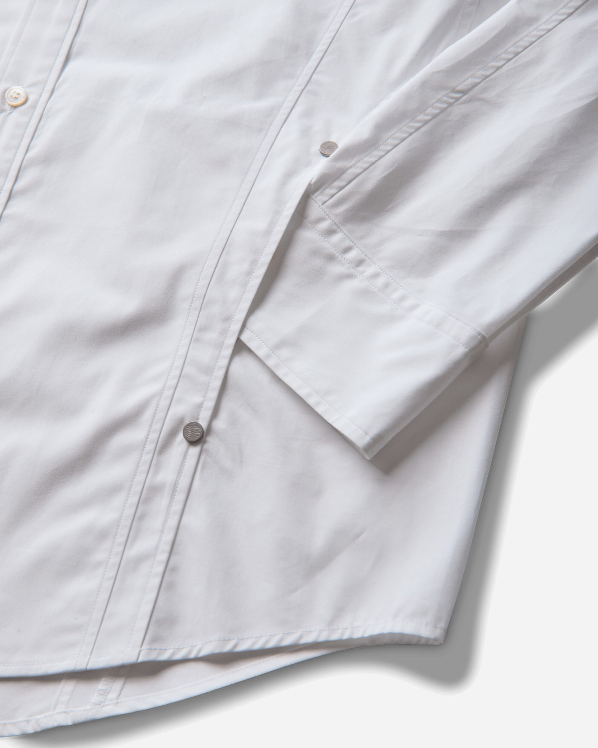 NVRFRGT Panelled Utility Dress Shirt White Shirts Longsleeve Shirt NF262S03 WHITE