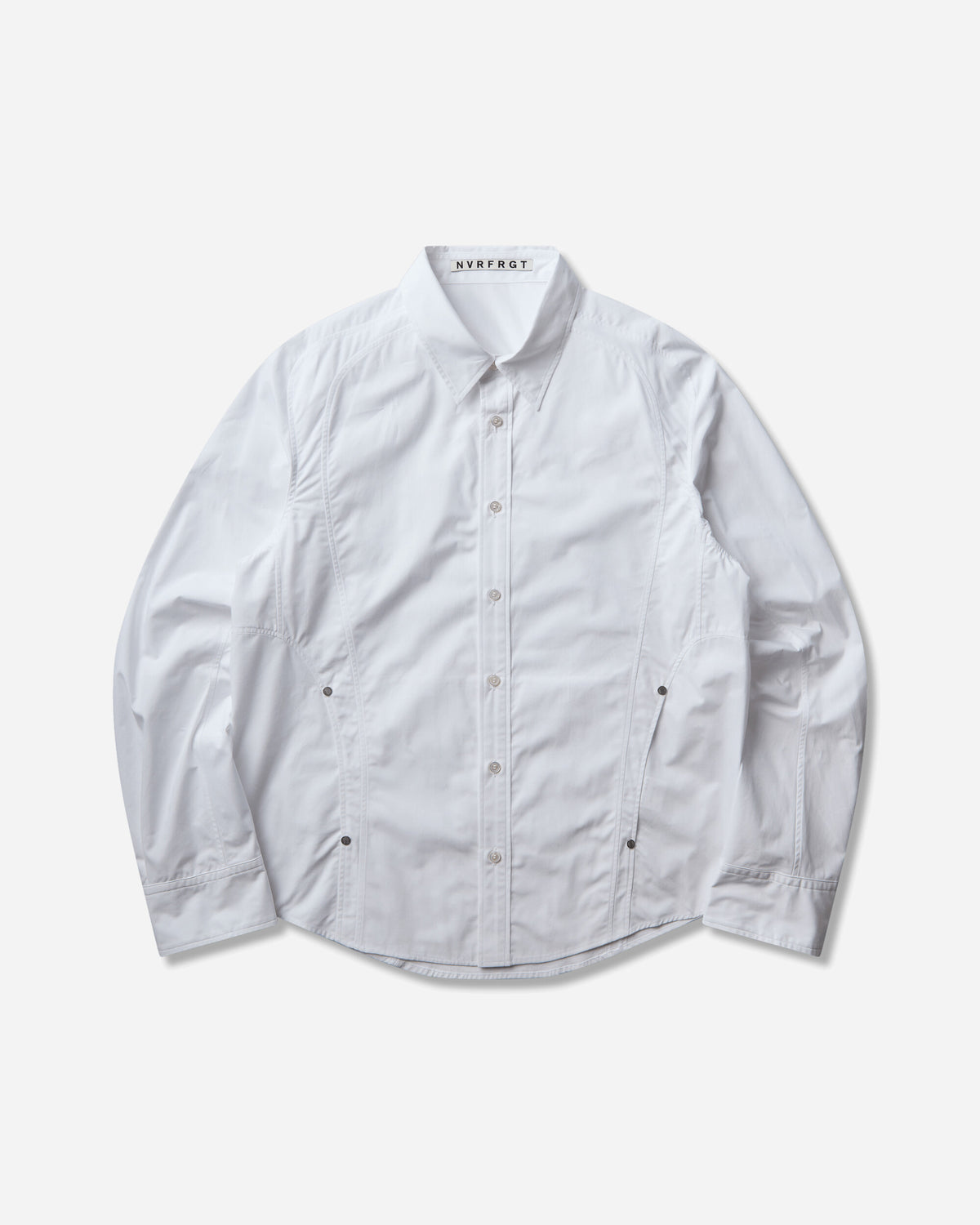 NVRFRGT Panelled Utility Dress Shirt White Shirts Longsleeve Shirt NF262S03 WHITE