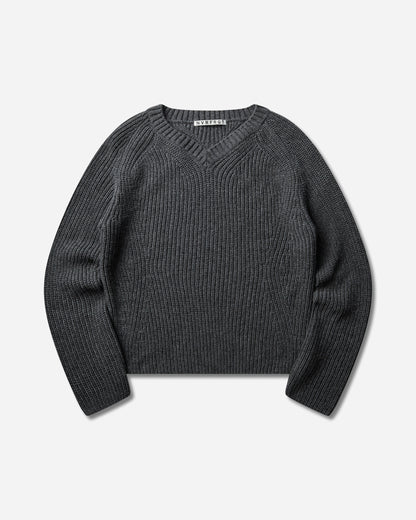 NVRFRGT V-Neck Sweater Charcoal Melange Knitwears Sweaters NF262K02 CHARCOAL MELANGE